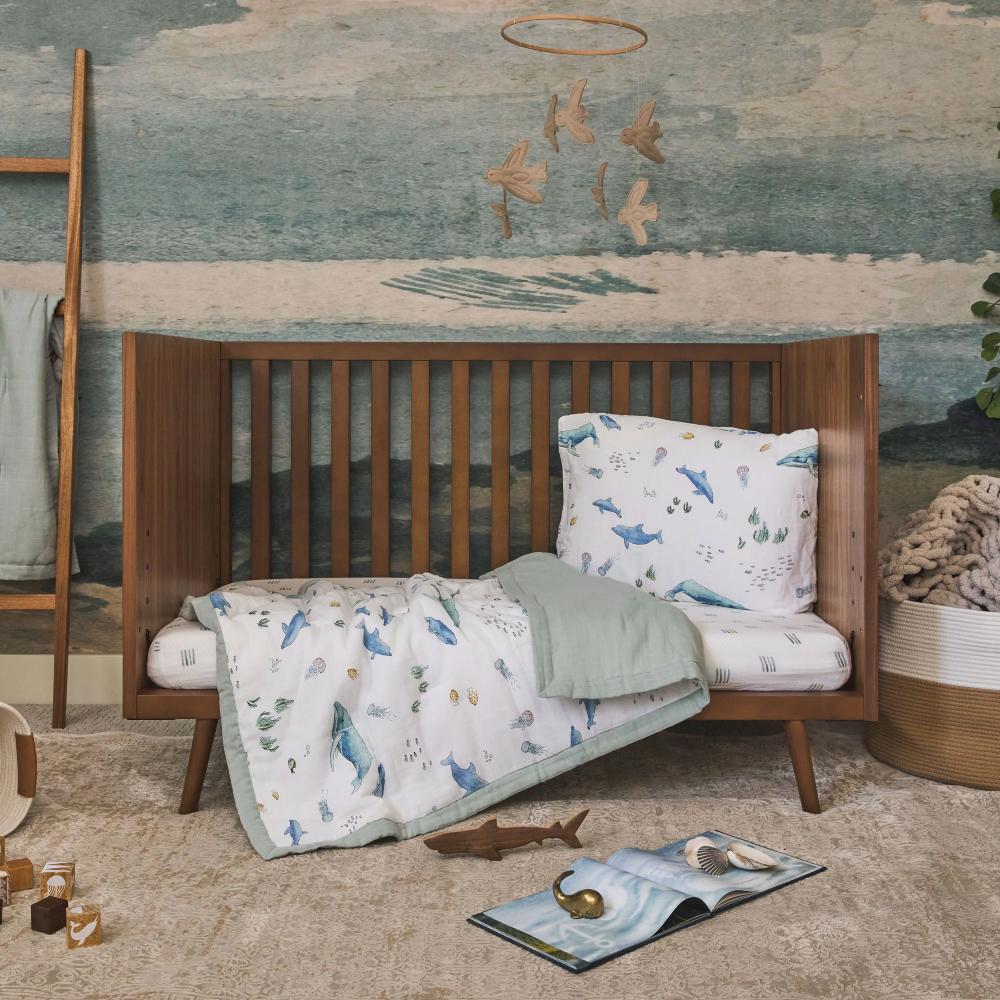 Muslin Bedding Set (Cot sheet, comforter + pillowcase) - Clearance