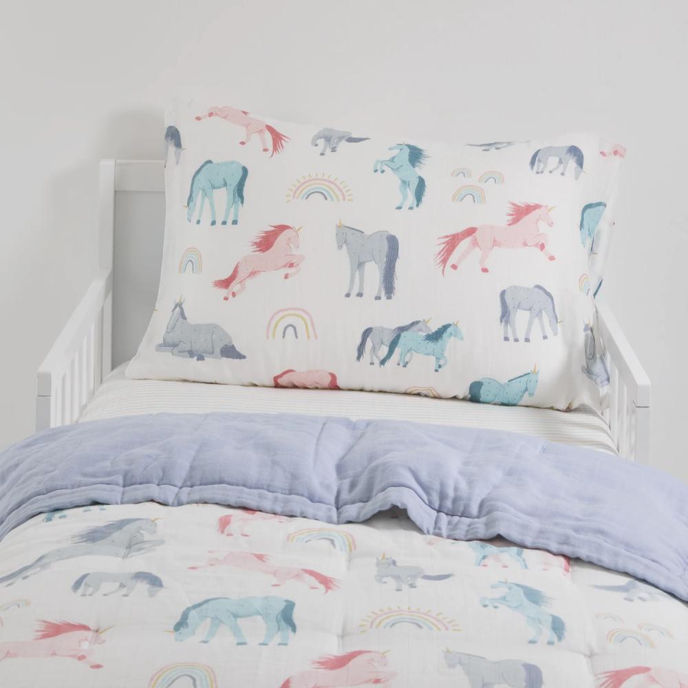 Little Unicorn Cotton Muslin Toddler Bedding Set