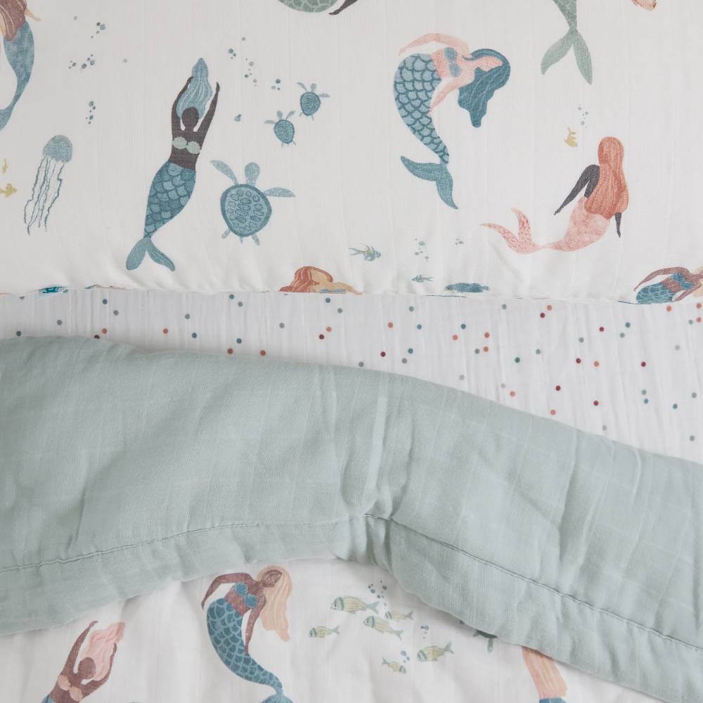 Muslin Bedding Set (Cot sheet, comforter + pillowcase) - Clearance