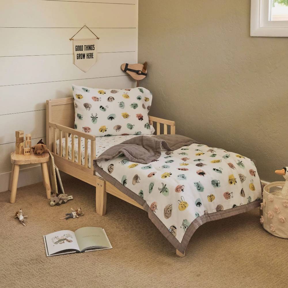 Muslin Bedding Set (Cot sheet, comforter + pillowcase) - Clearance