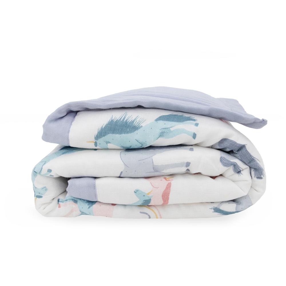 Little Unicorn Cotton Muslin Toddler Comforter - Clearance