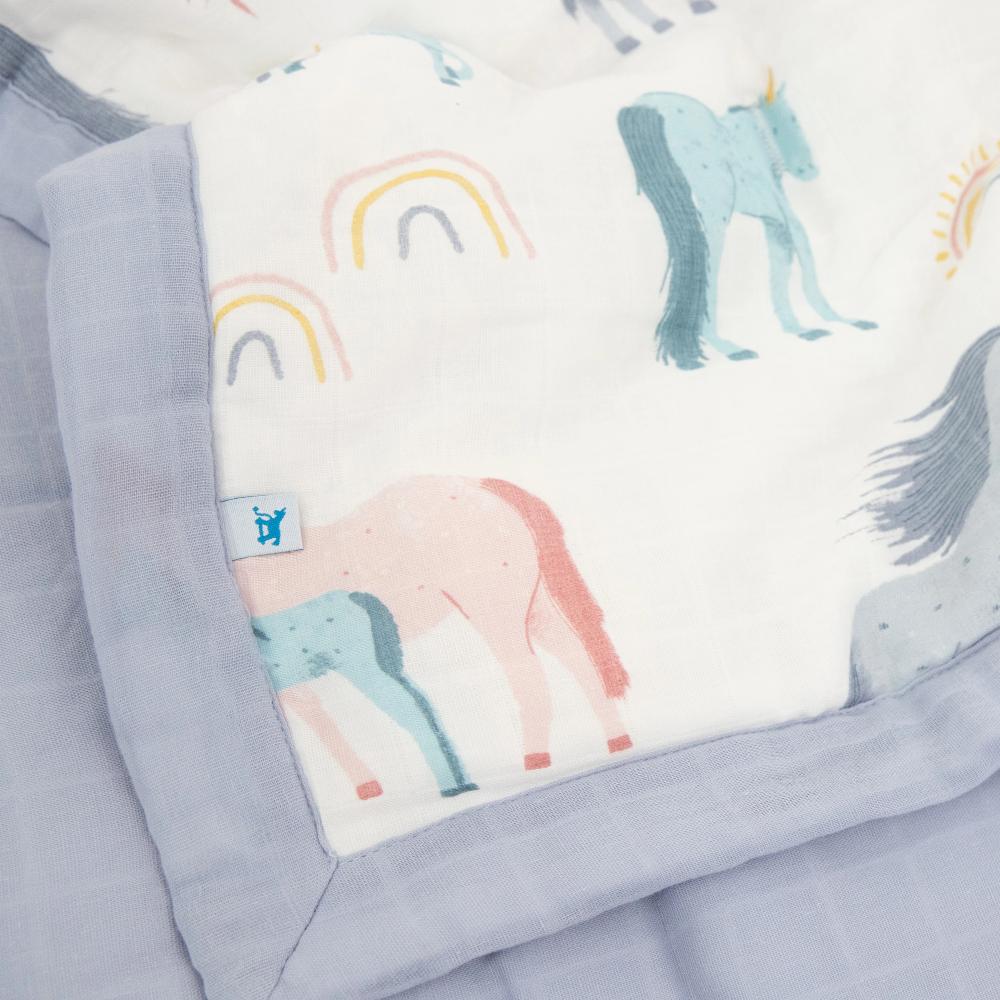 Little Unicorn Cotton Muslin Toddler Comforter - Clearance
