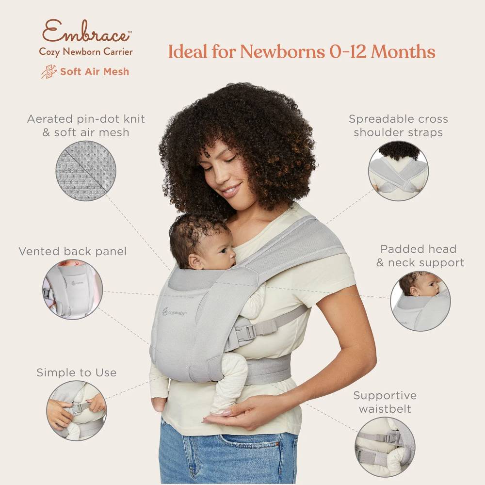 Ergobaby Embrace Soft Air Mesh Newborn Baby Carrier