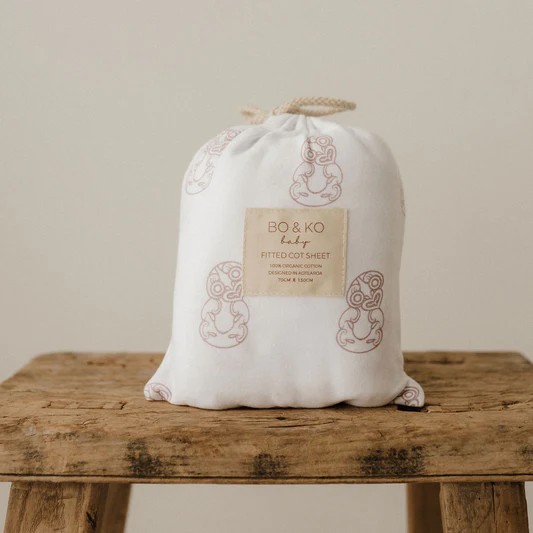 BO & KO Baby Fitted Cot Sheet 70 x 130cm