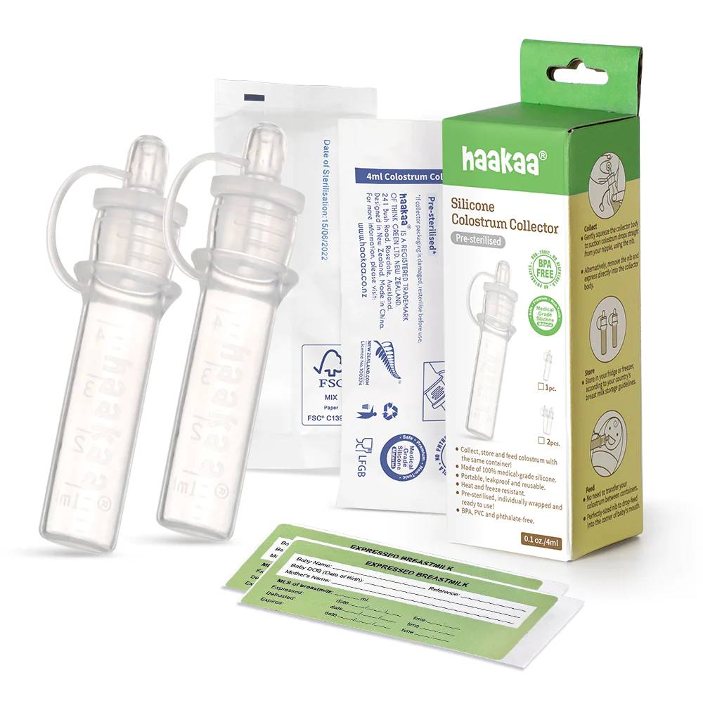 Haakaa Pre-Sterilised Silicone Colostrum Collector 2pk