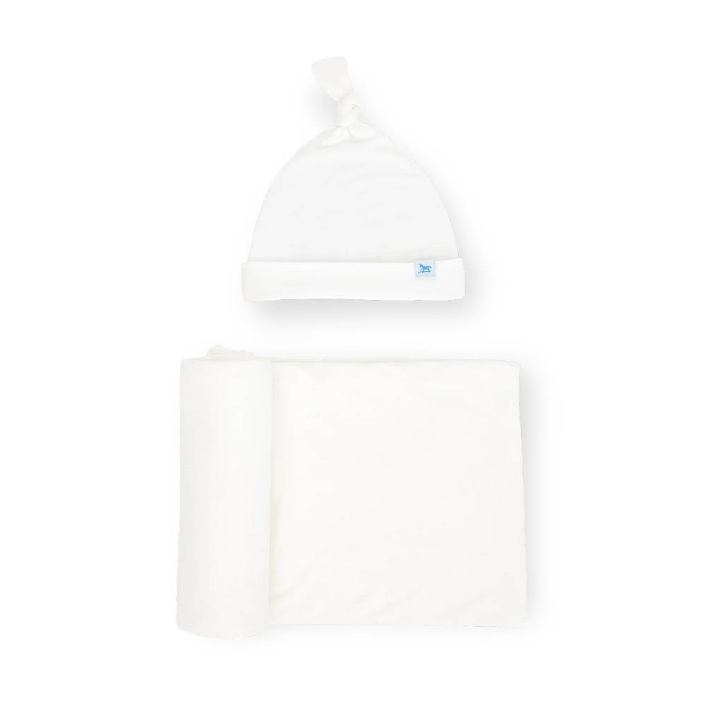 Little Unicorn Stretch Knit Hat & Swaddle Set