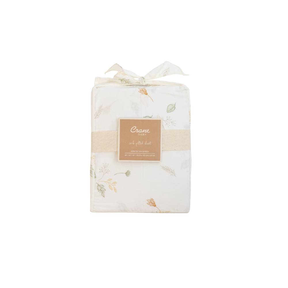 Crane Baby Cot Fitted Sheet - Willow Collection