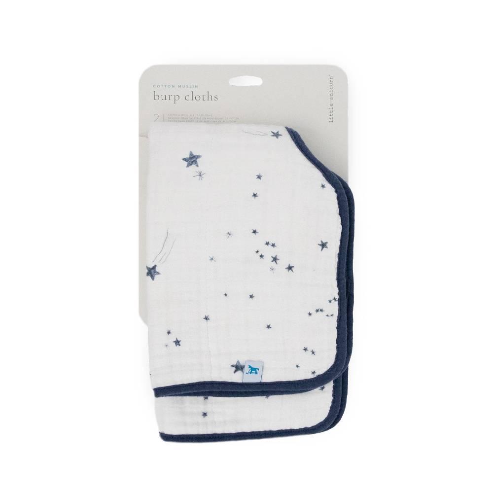 Little Unicorn Muslin Burp Cloth 2 Pack - Clearance