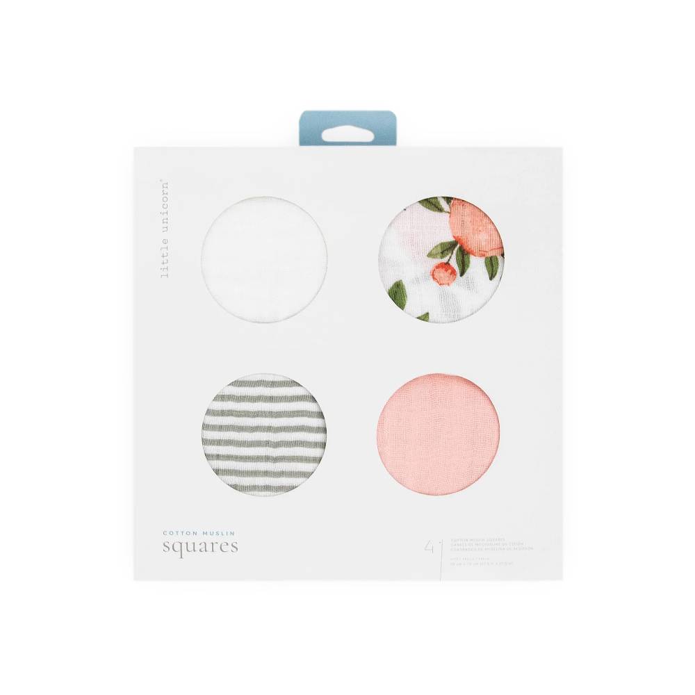 Little Unicorn - Cotton Muslin Squares - 4 Pack - Clearance