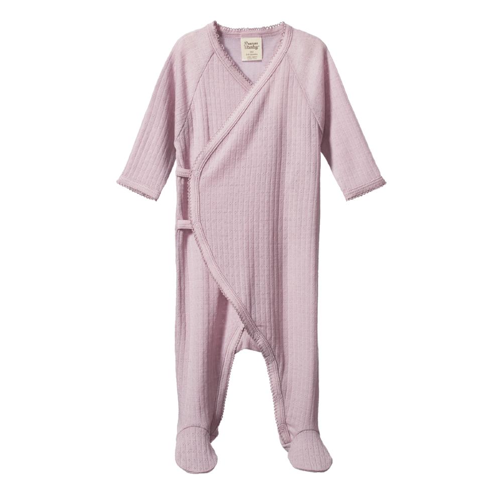 Nature Baby Merino Kimono Pointelle Stretch & Grow