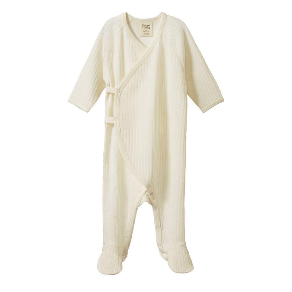 Nature Baby Merino Kimono Pointelle Stretch & Grow