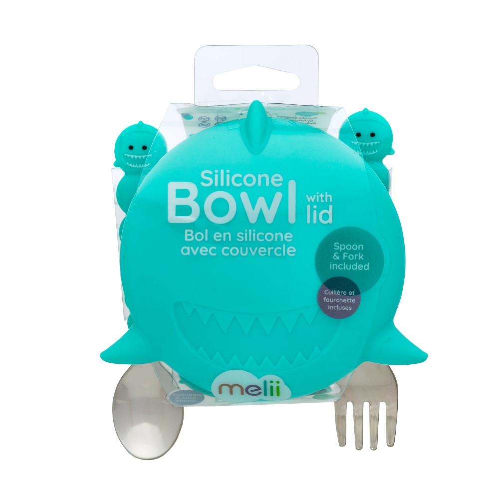Melii Silicone Animal Bowl with Lid & Utensils