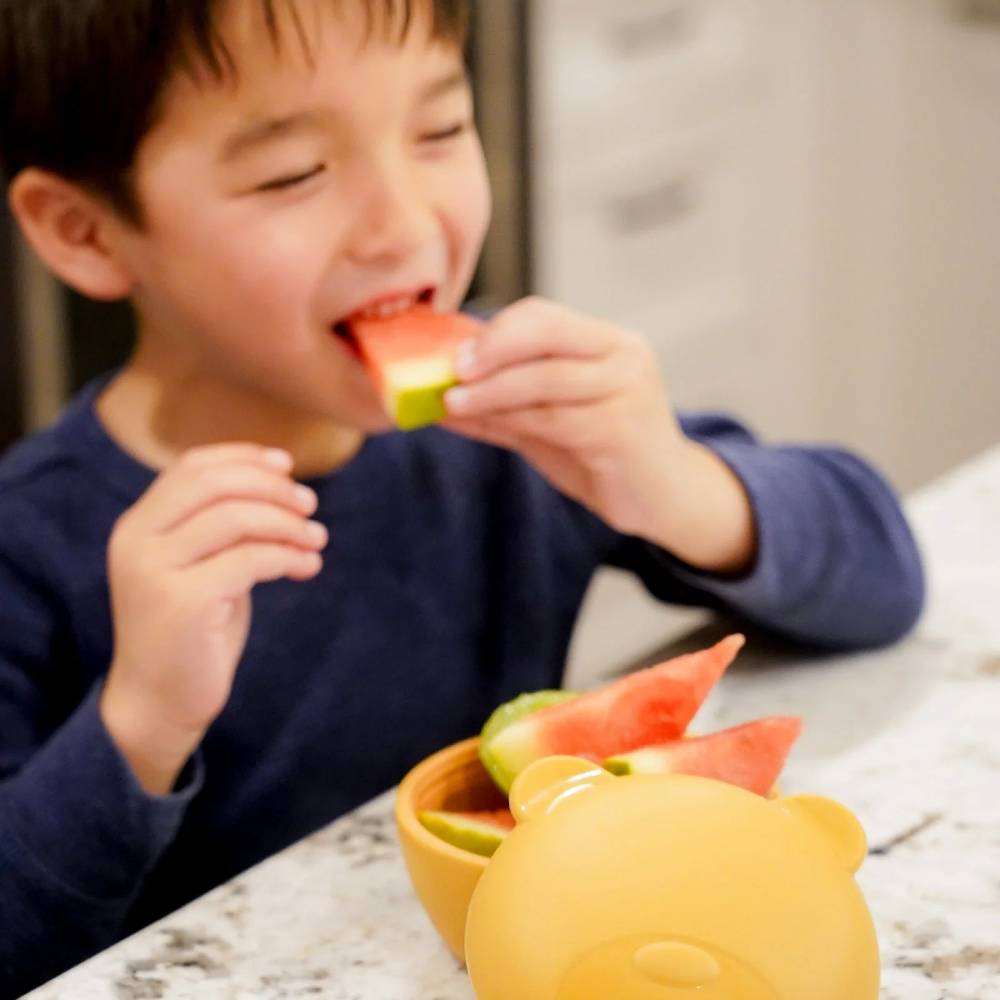 Melii Silicone Animal Bowl with Lid & Utensils