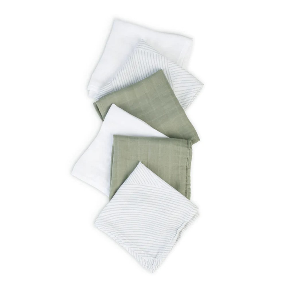 Little Bamboo Muslin Washers 6 Pack