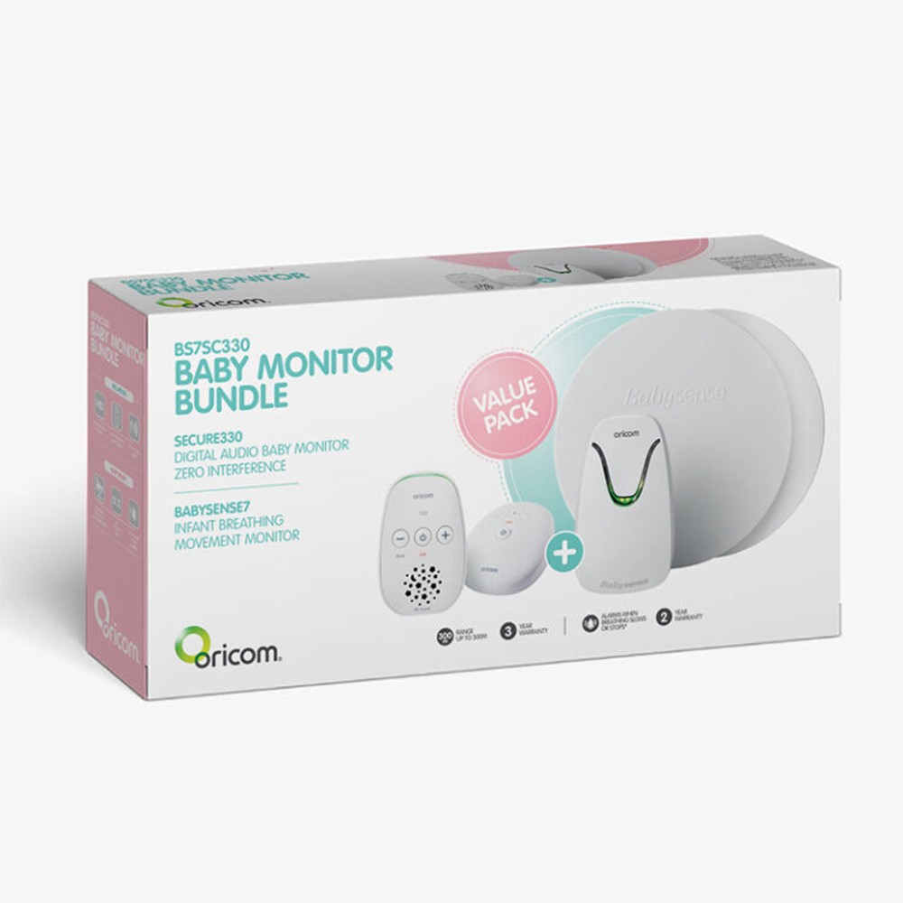 Oricom - BabySense 7 + Secure330 Baby Monitor Value Pack