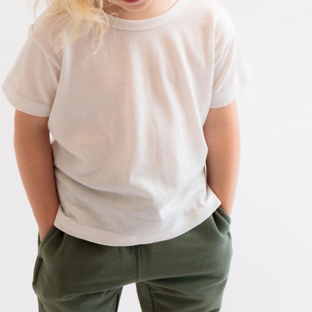 The Sleep Store All Seasons Merino/Tencel Kids Short Sleeve Top - 1-12 years