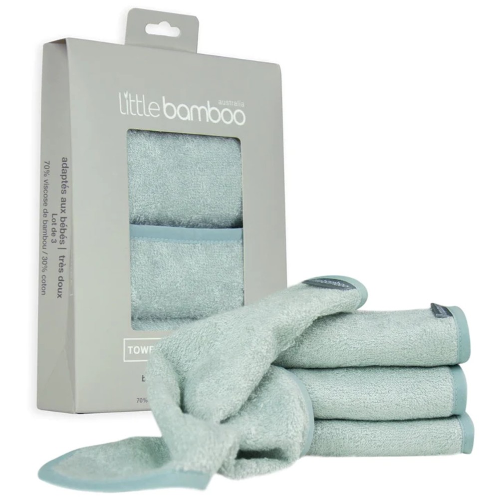 Little Bamboo - Towelling Washers 3 Pack - Clearance