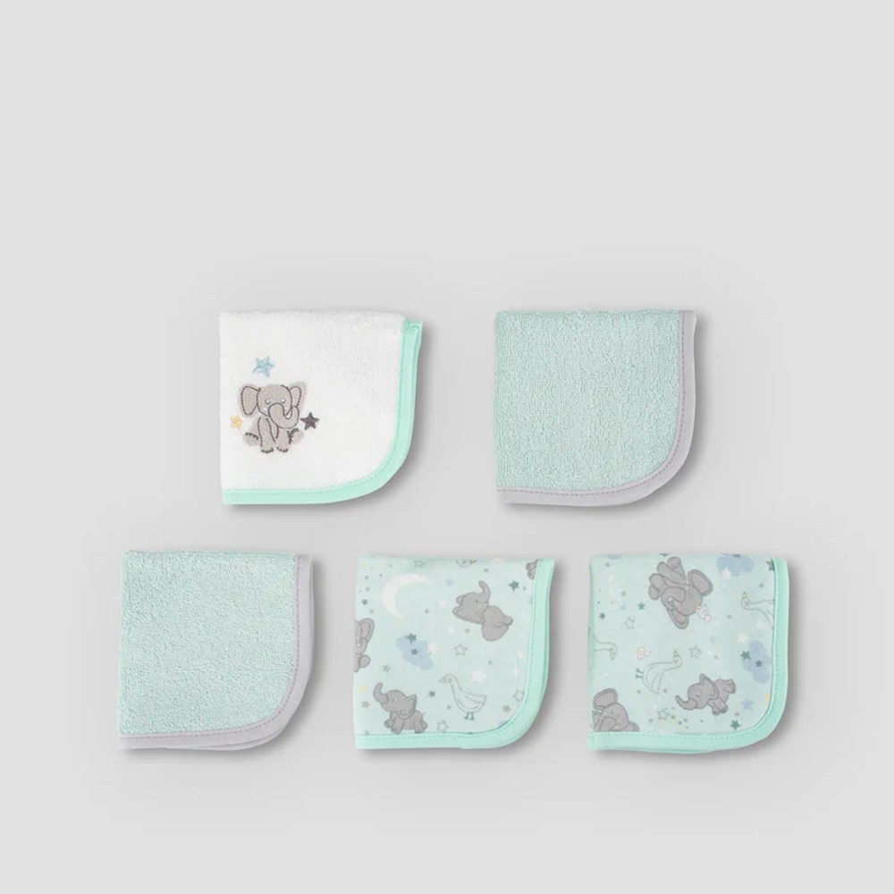 Little Linen Towelling Washers 5 Pack