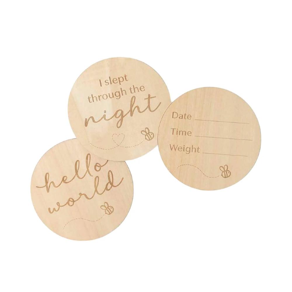 Snuggle Hunny Wooden Milestone Cards