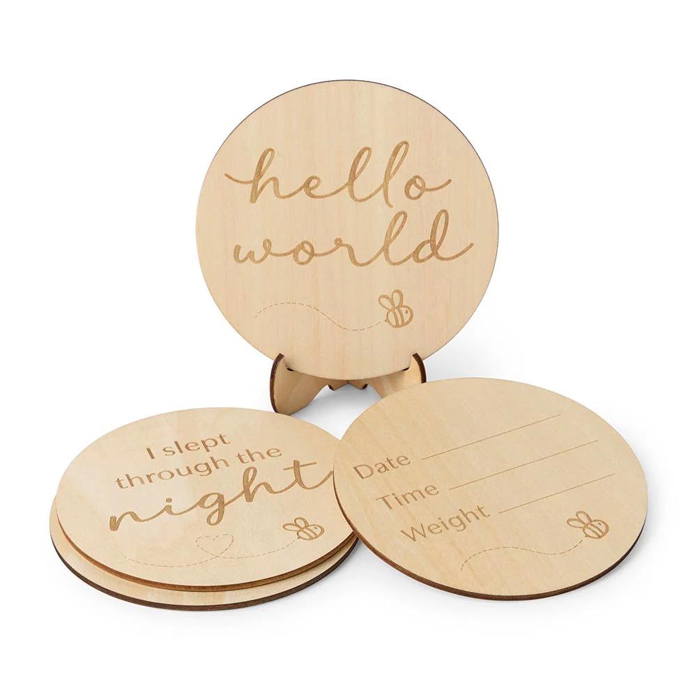 Snuggle Hunny Wooden Milestone Cards