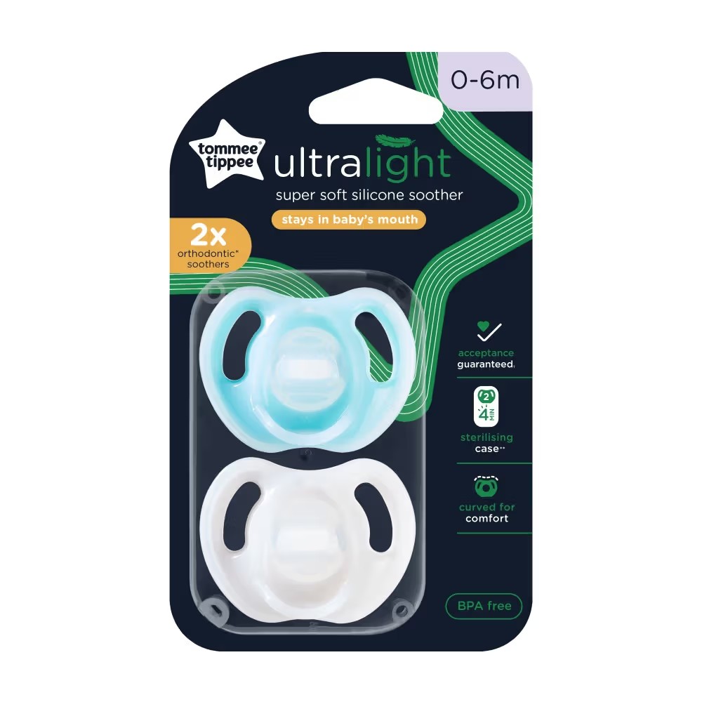 Tommee Tippee Silicone Ultra Lite Soother 2 Pack