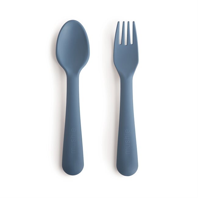 Mushie Dinnerware Fork & Spoon Set