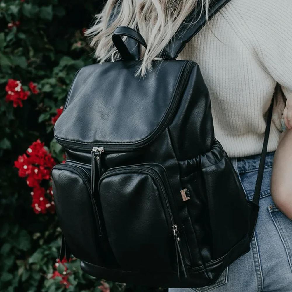 Oi Oi Vegan Leather Signature Nappy Backpack