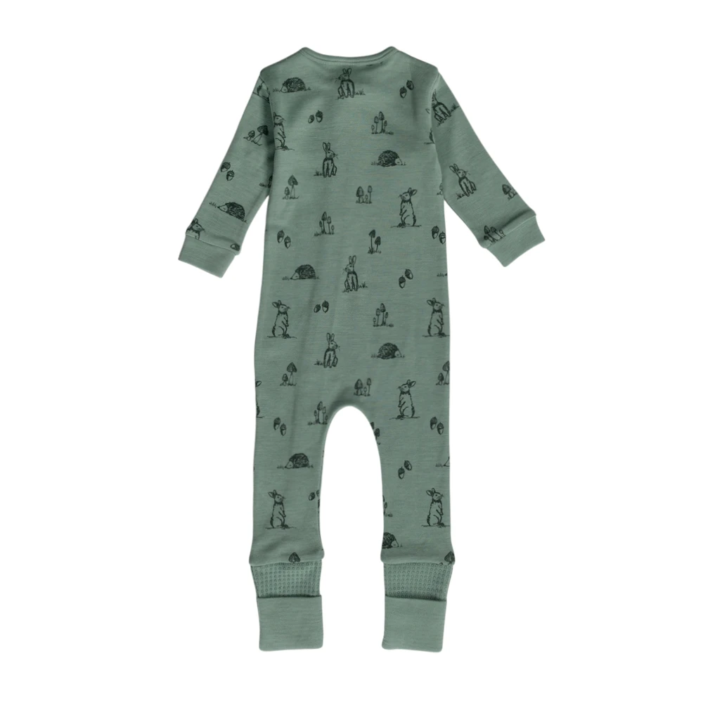Premium Midweight Merino Zipsuit with Grippy Soles