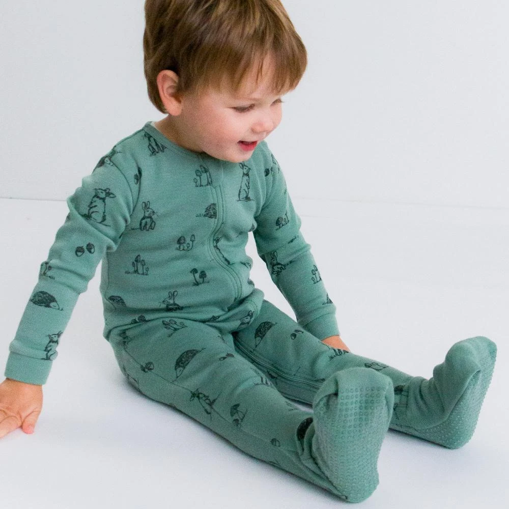 Premium Midweight Merino Zipsuit with Grippy Soles