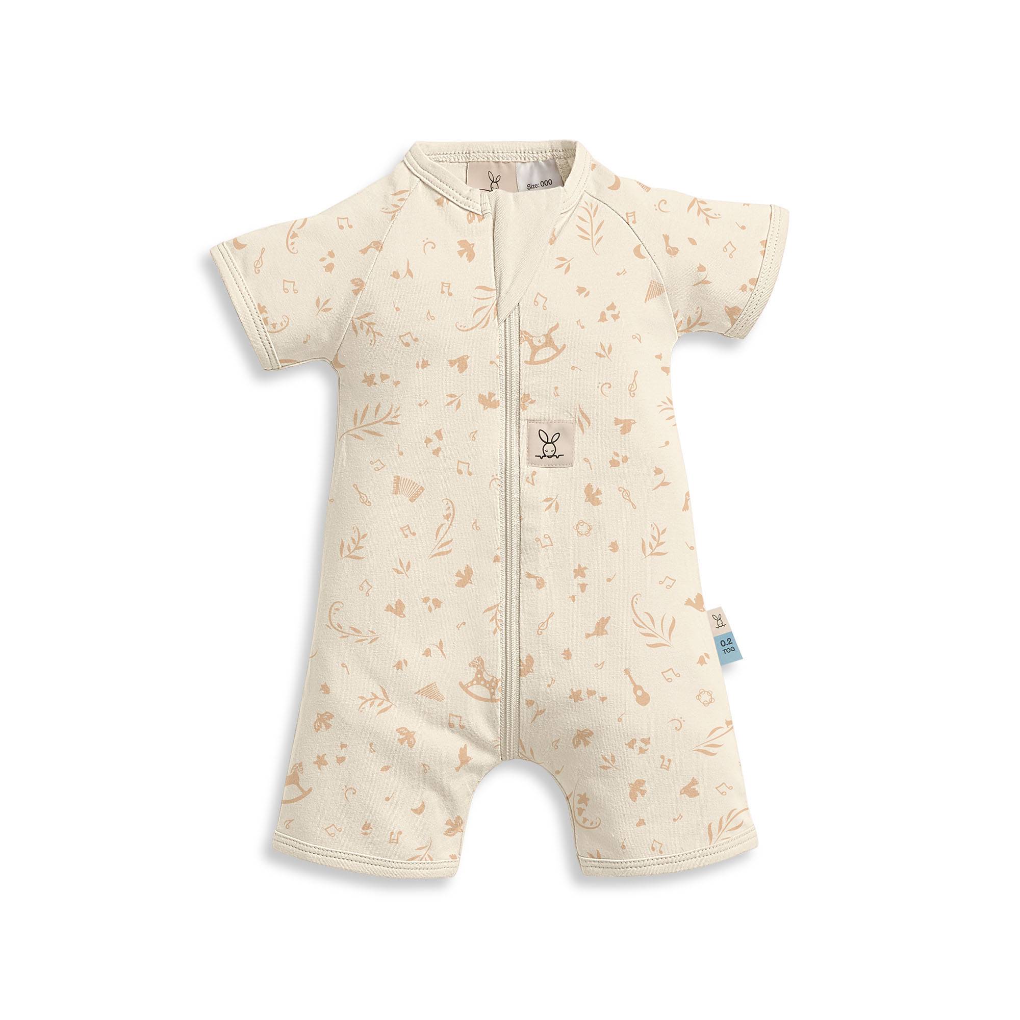 ergoPouch 0.2 Tog Organic Cotton Short Sleeve Layers