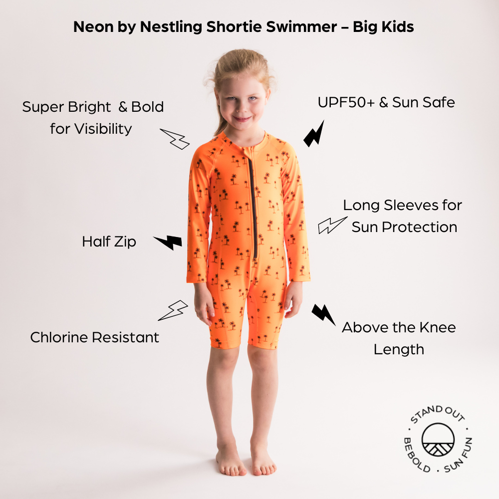 Neon by Nestling UPF50+ Shortie Swimmers - Big Kids