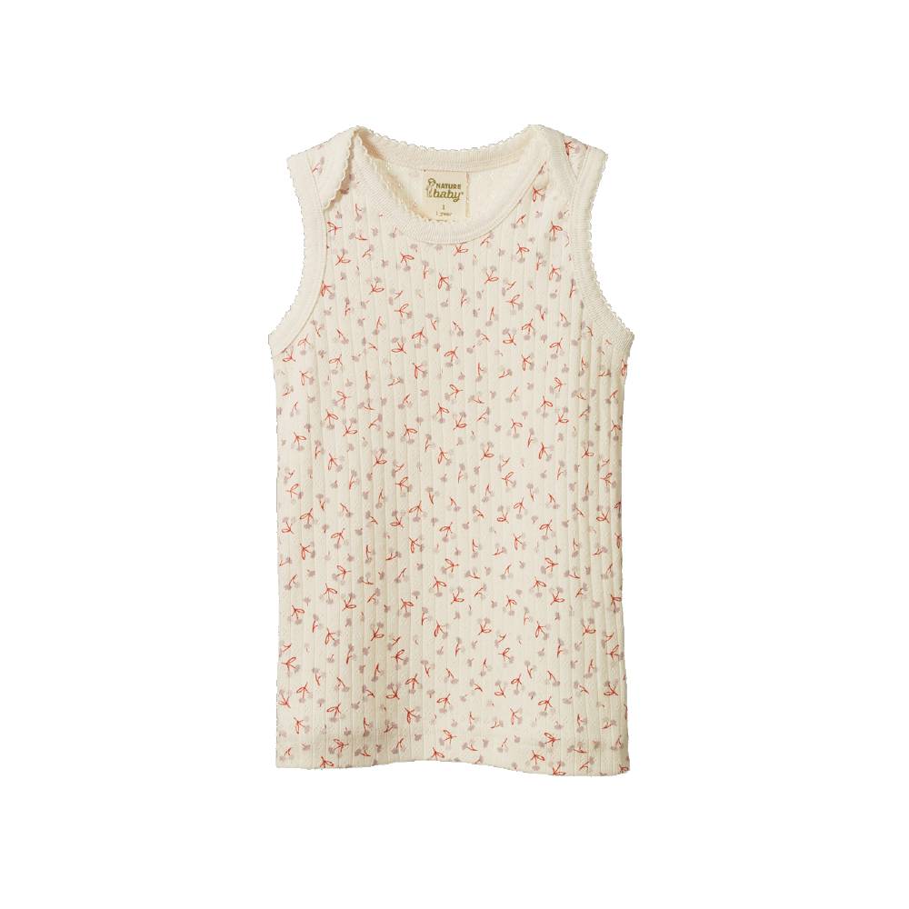 Nature Baby Organic Cotton Pointelle Singlet - Clearance