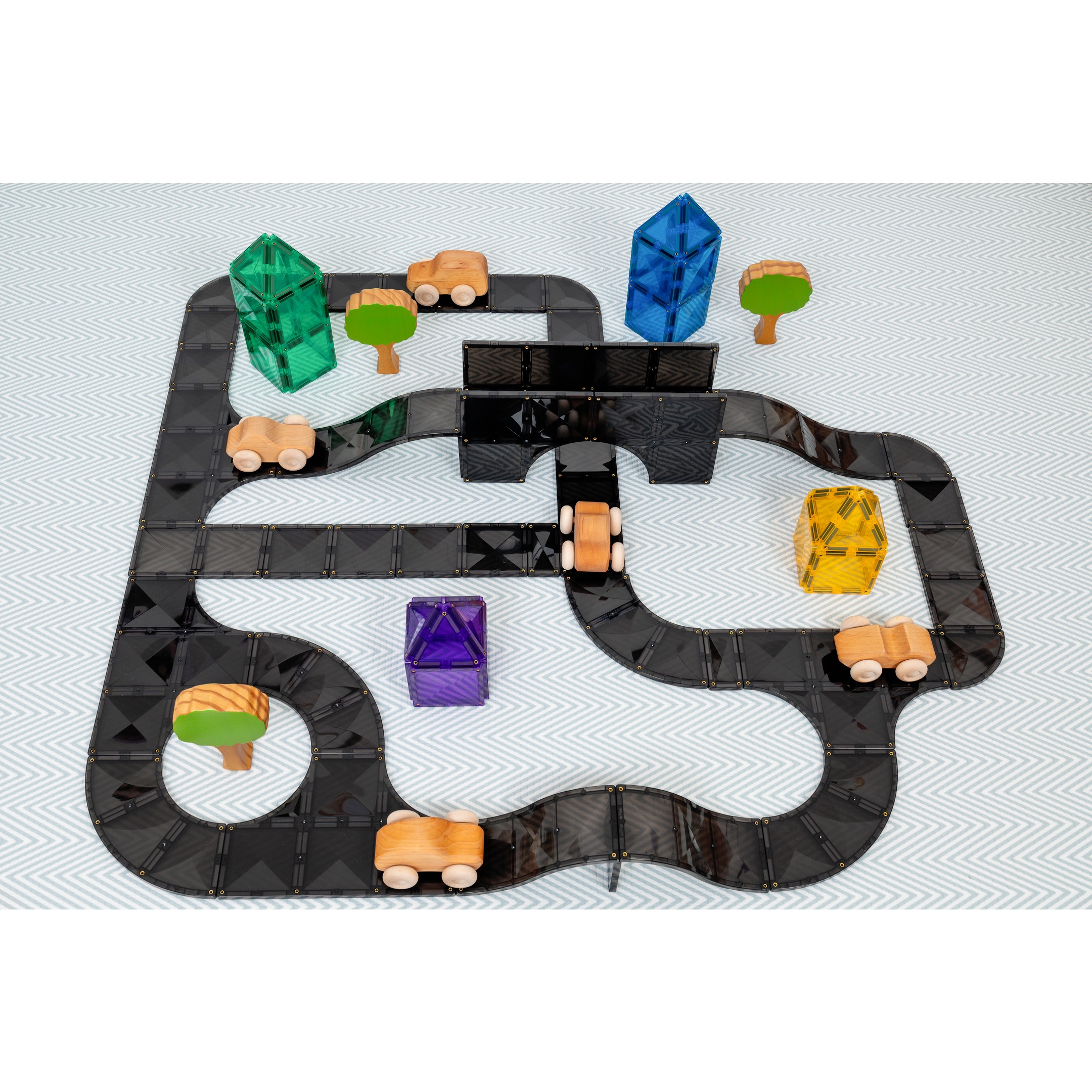 Connetix Creative Roads Pack - 48 Piece | Toddler/Preschool Toys