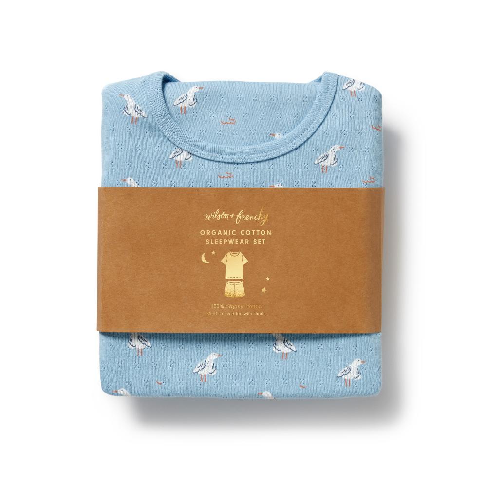 Wilson & Frenchy Organic Pointelle Short Sleeve Pyjamas