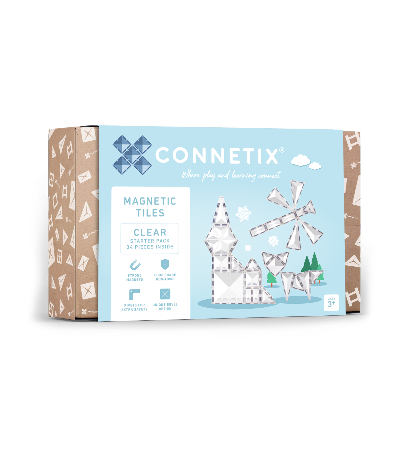 Connetix Clear Starter Pack - 34 piece