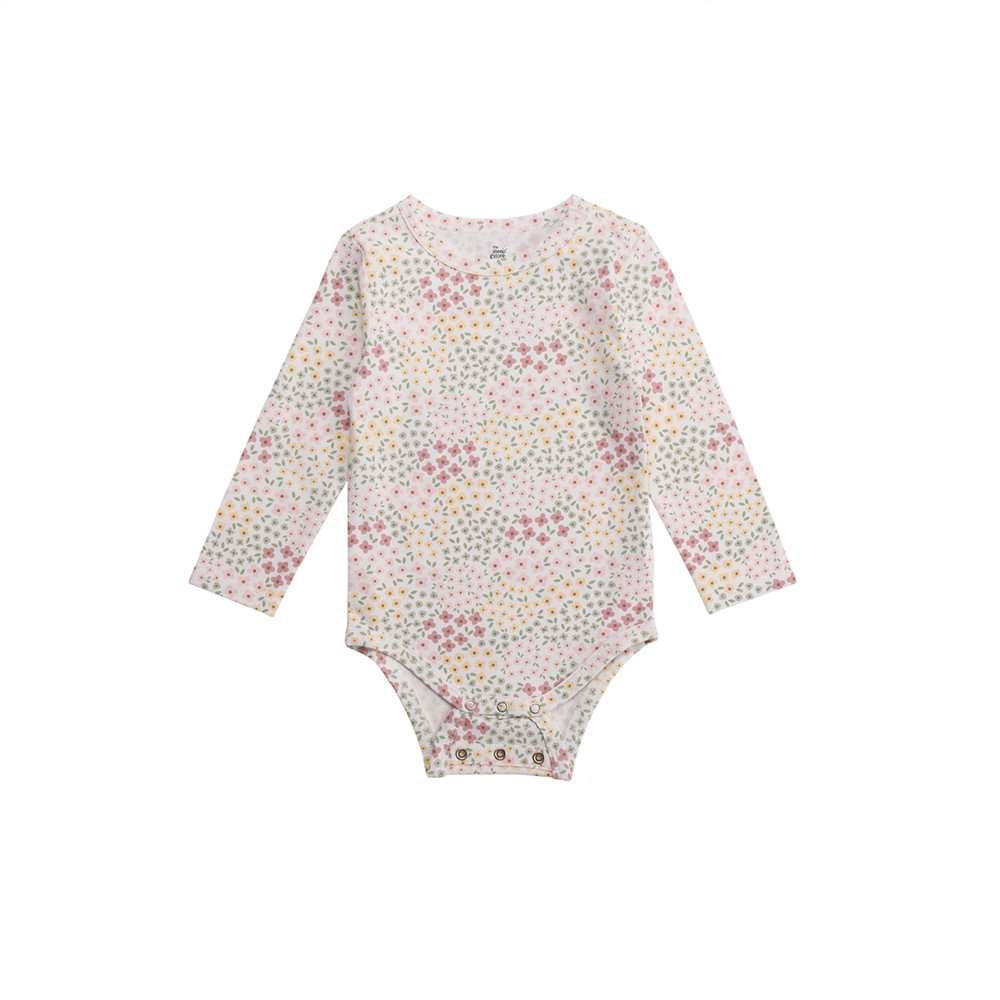 Extendable Organic Cotton Long Sleeve Bodysuit