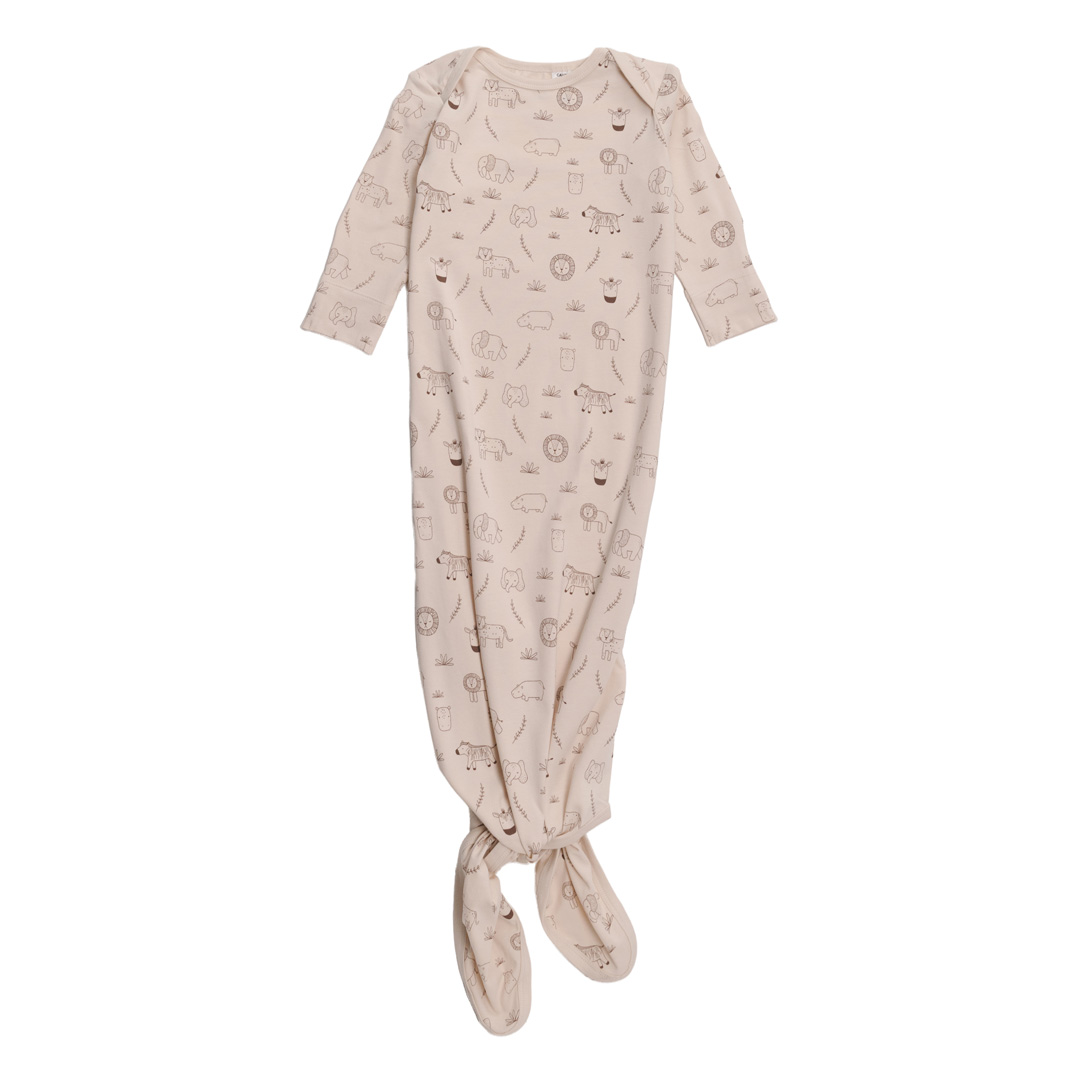 The Sleep Store Organic Cotton Knotted Gown The Sleep Store Organic Cotton Knotted Gown