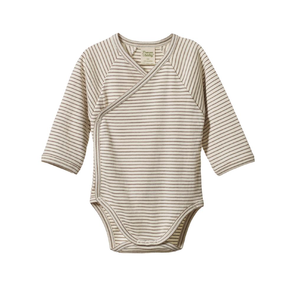 Nature Baby Long Sleeve Cotton Kimono Bodysuit