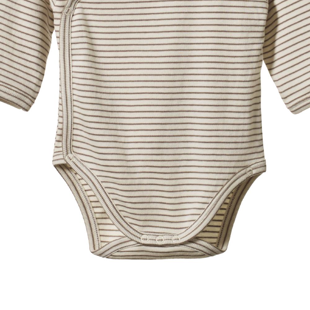 Nature Baby Long Sleeve Cotton Kimono Bodysuit