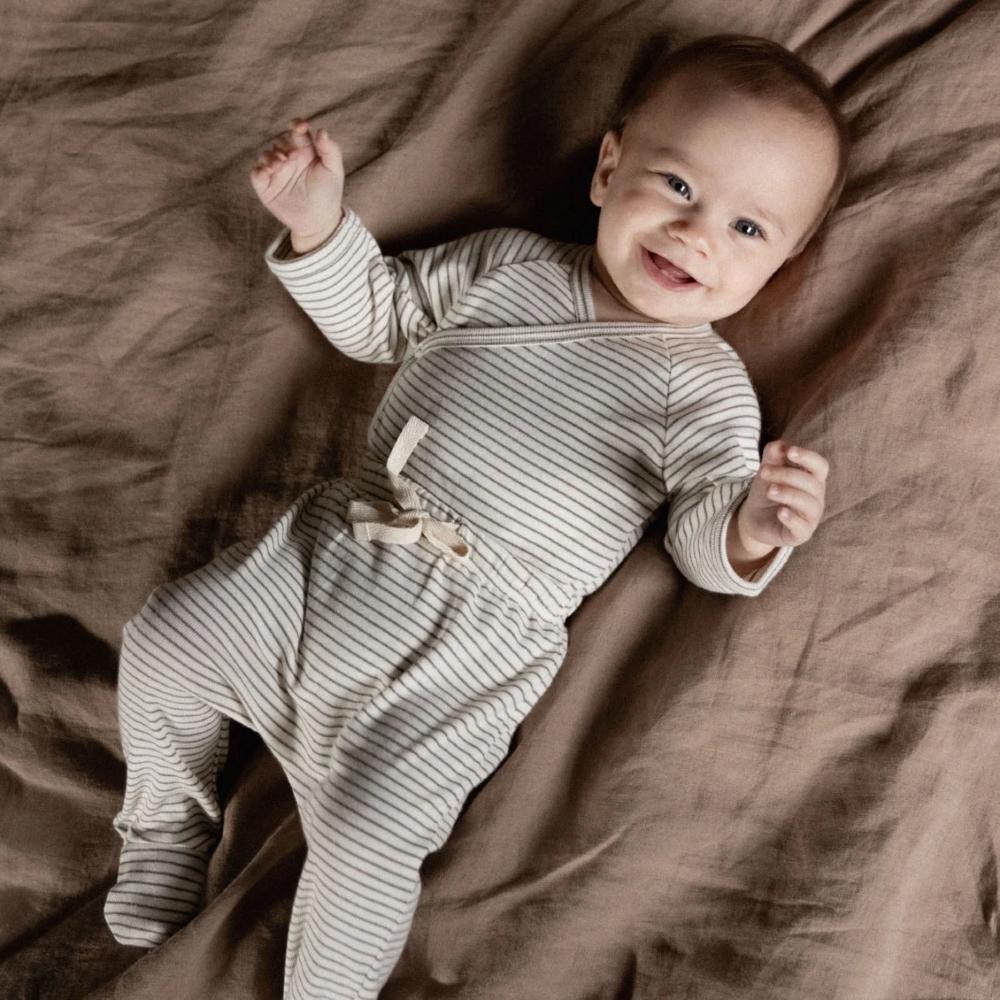 Nature Baby Long Sleeve Cotton Kimono Bodysuit