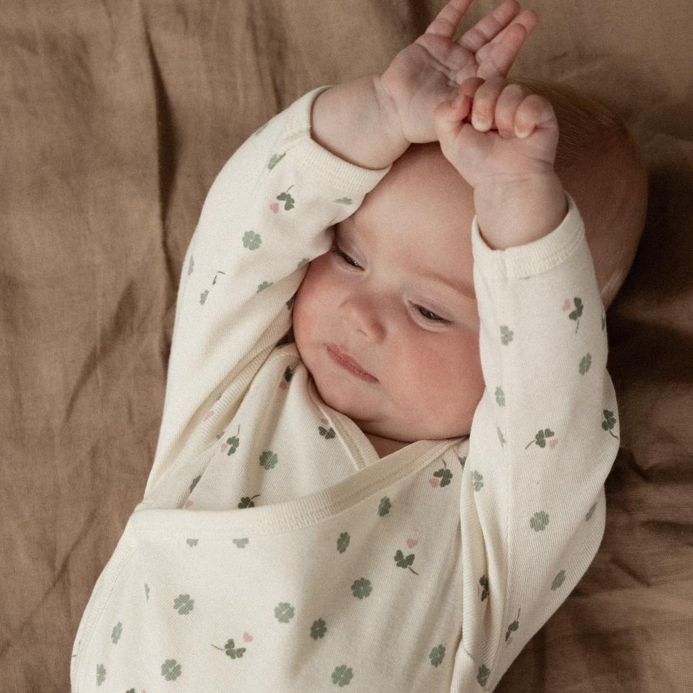 Nature Baby Long Sleeve Cotton Kimono Bodysuit