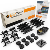 The Inverter mounting hardware kit for GenTent Safety Canopies and Covered by GenTent Canopies attaches to fully encased inverter generators with with a case perimeter between 45" (114cm) and 120" (305cm).