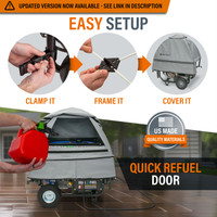 Easy 3-step setup to protect your generator, and easy access refuel door.