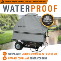 NFPA Rated Generator Tent, Tested, Certified, and 100% Waterproof.