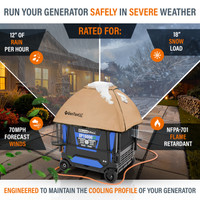 Rated for Up to 70 MPH Forecast winds, 18" snow load, and 12" of rain per hour.