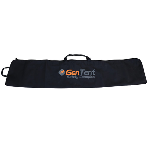 The perfect accessory for storing or transporting your GenTent Safety Canopy. Made of heavyweight ballistic 600D polyester fabric with room for the GenTent canopy, aprons, & frame rods