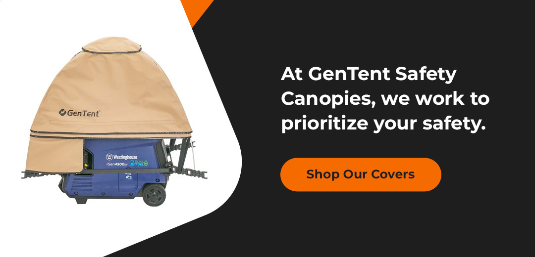 GenTent graphic prompting users to shop for covers.