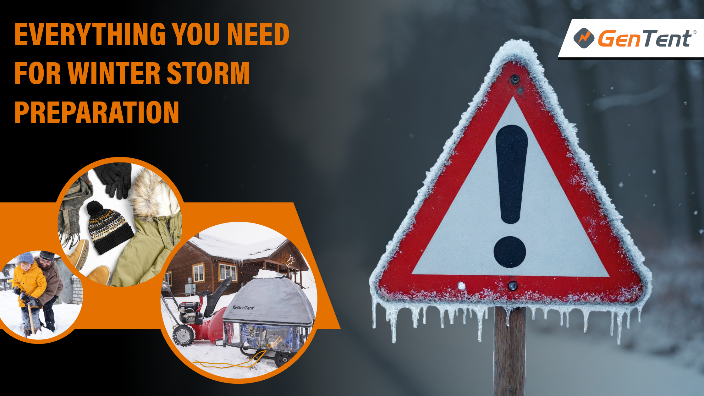 Everything you need for winter storm preparation - GenTent Safety Canopies