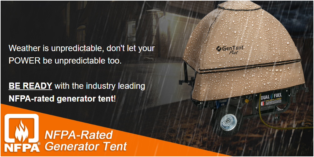 GenTent Safety Canopies - NFPA Rated Portable Generator Running Covers