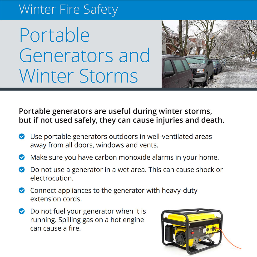 USFA Portable Generator Fire Safety Tips PDF